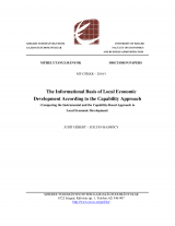 The Informational Basis of Local Economic Development According to the Capability Approach The Informational Basis of Local Economic Development According to the Capability Approach