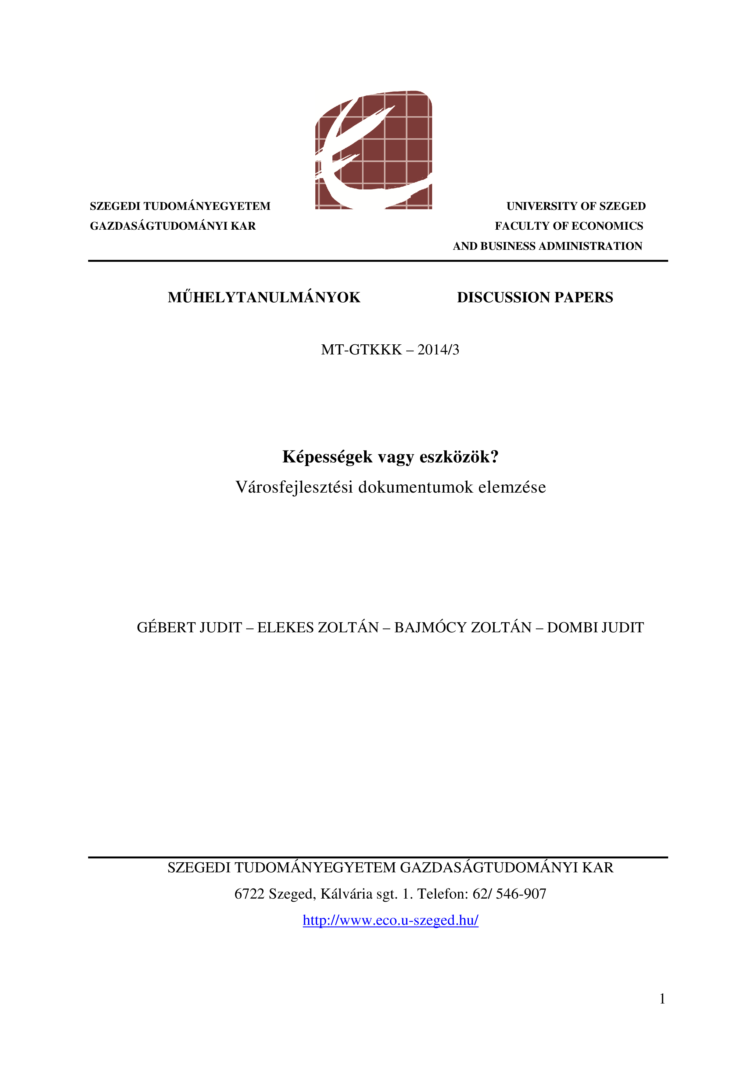 Képességek vagy eszközök? Képességek vagy eszközök?