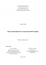 Helyi gazdaságfejlesztés a képességszemlélet alapján - Doktori értekezés tézisei Helyi gazdaságfejlesztés a képességszemlélet alapján - Doktori értekezés tézisei